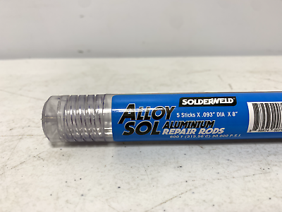 Solderweld SW-AS09305.5 Alloy Sol Aluminum Repair Solder 8 inch Rods 5 Pack - Chase Surplus