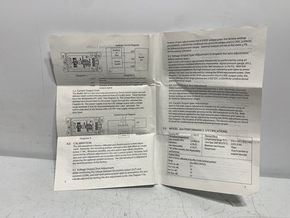 Setra M264-0R5W-D-C Low Differential Pressure Transducer 24VDC 4-20mA