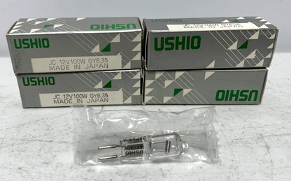 USHIO JC 12V 100W Halogen Bulb GY6.35 (lot of 4) - Chase Surplus