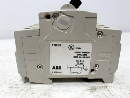 ABB S203U-K30 Circuit Breaker 3 Pole 240V 50/60HZ 30A