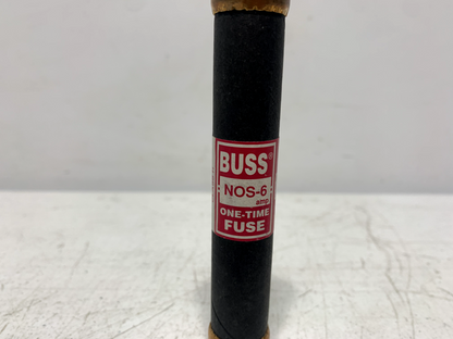 Cooper Bussmann NOS-6 One-Time Fuse 600V 6 Amp (lot of 8)