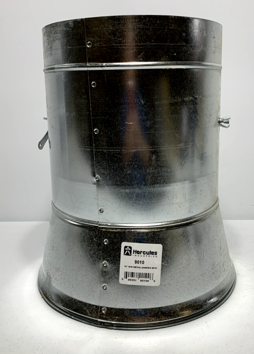 Oatey 10" B/M Galvanized Metal-Damper Spin-In Hercules Industries