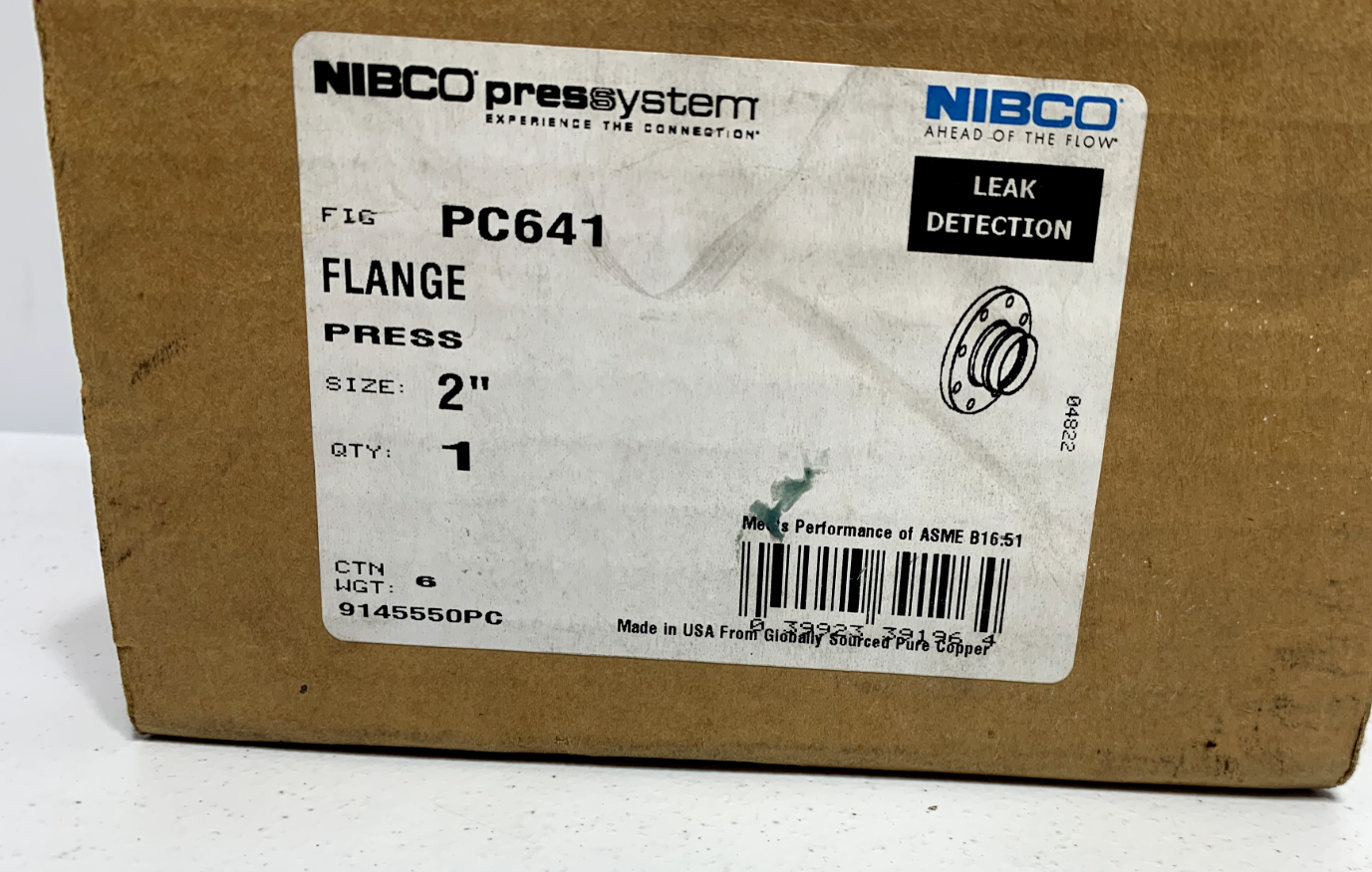 Nibco PC641 Companion Flange P x Flange 2-1/2"- Steel Flange/Wrot Outlet