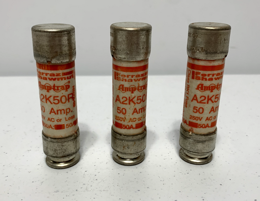 Ferraz Shawmut A2K50R Fast Acting RK1 Fuse 50A 250V (lot of 3)