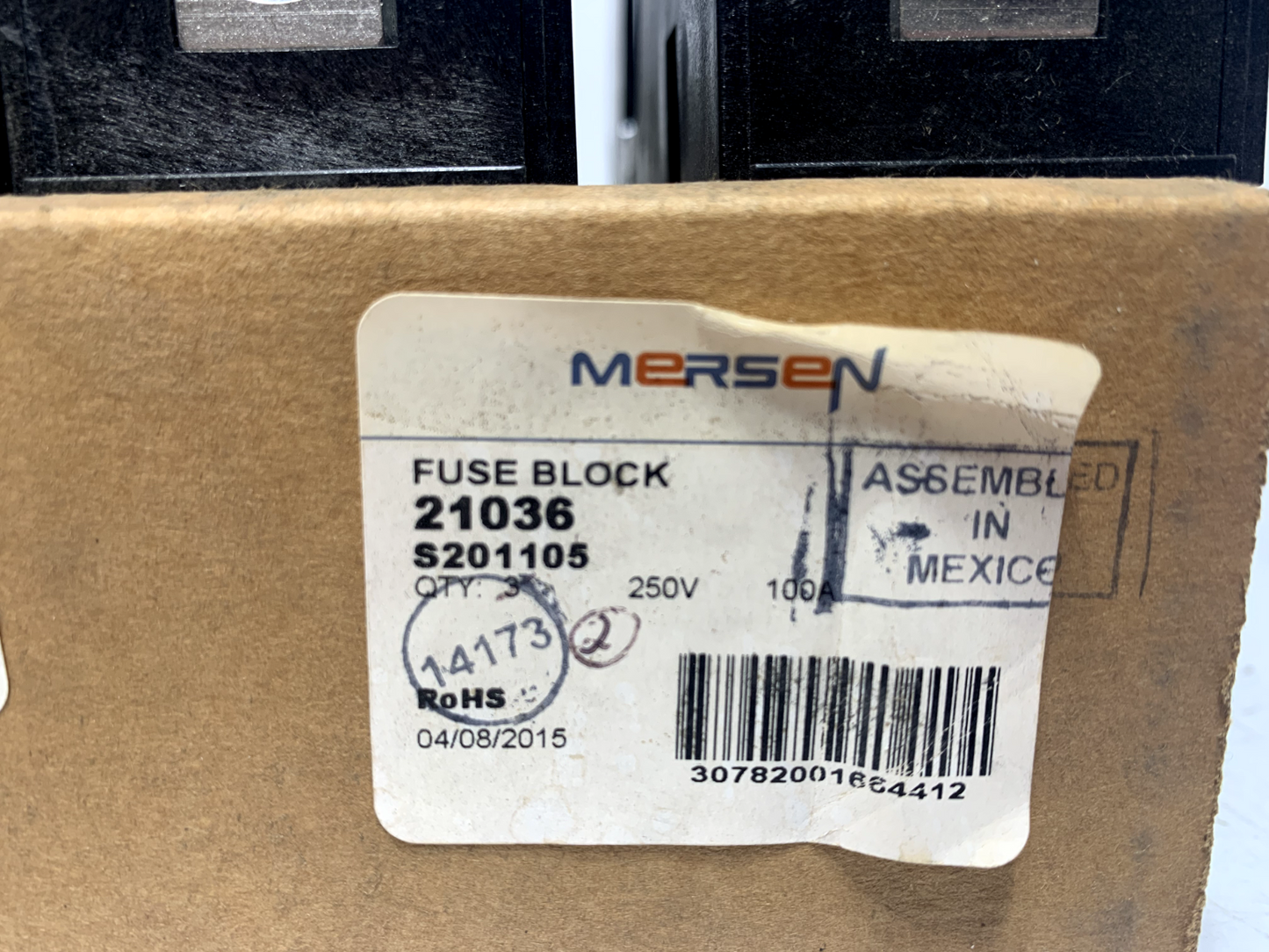 Mersen 21036 Fuse Block 100 Amp 1 Pole (lot of 3)