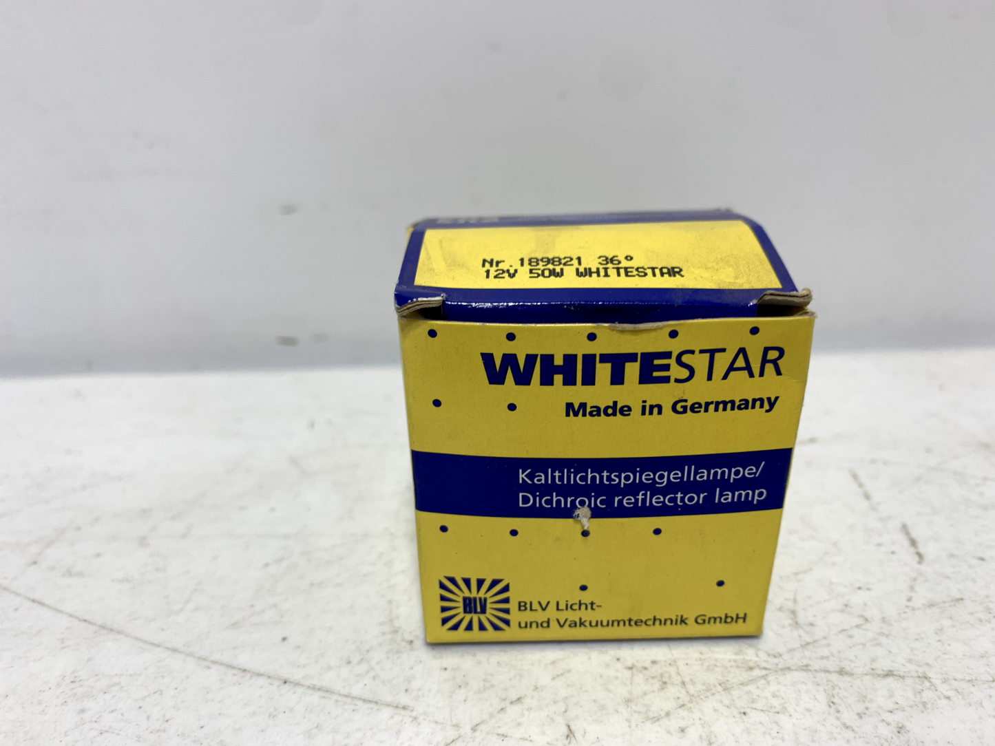 BLV 189821 12V 50W Light Bulb 4200K 36° WhiteStar UV-P (lot of 2) - Chase Surplus