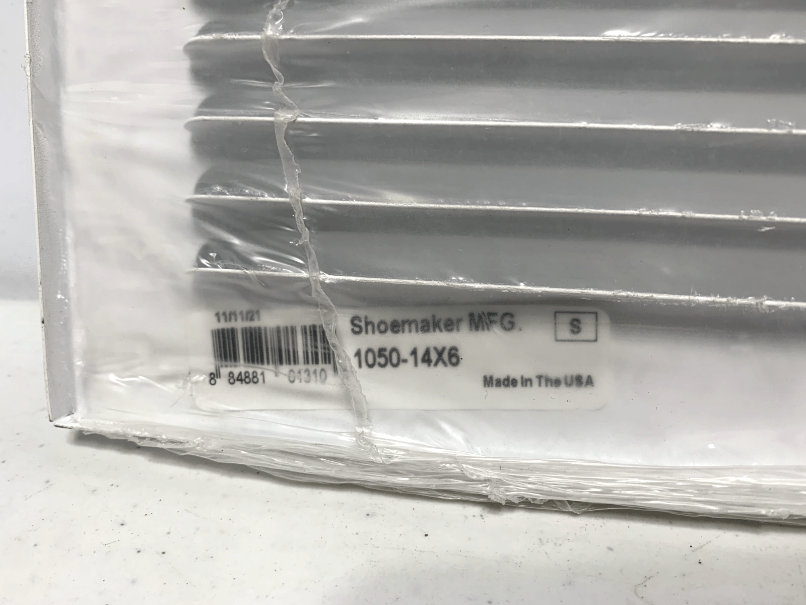 Shoemaker 1050-14X6 Baseboard Return Air Grille White - Chase Surplus