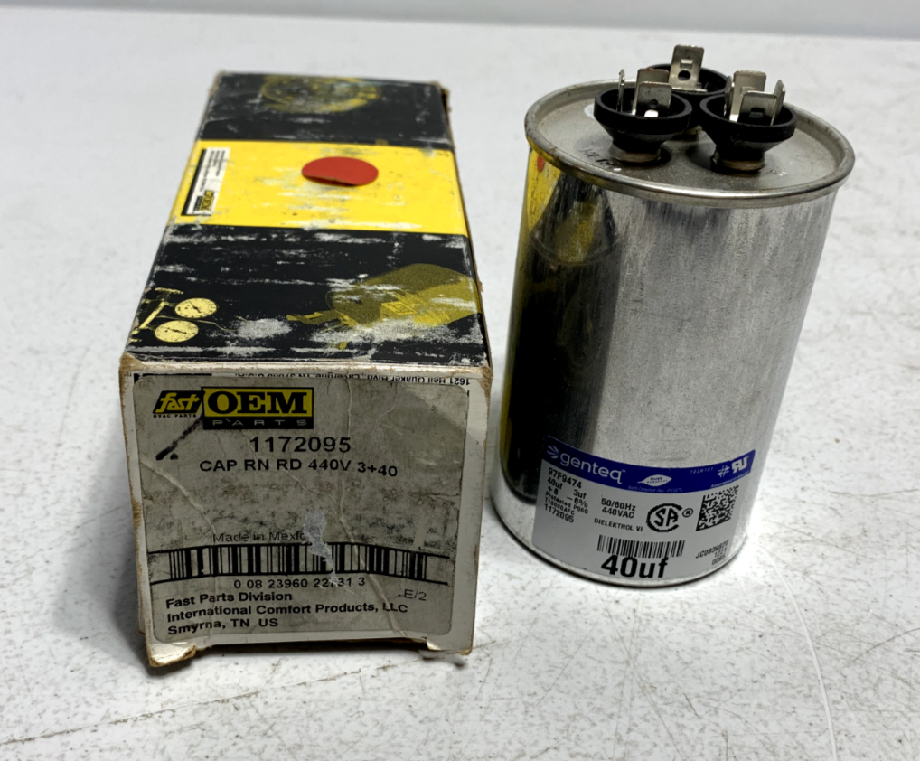 Packard DCAPR255 Titan PRO Run Capacitor 3+40 MFD 440/370V Round