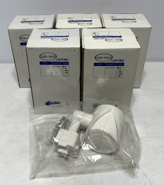 Con-Tech CTL-610 White Flat Back Cylinder Track Head CTL-610-P (lot of 5) - Chase Surplus