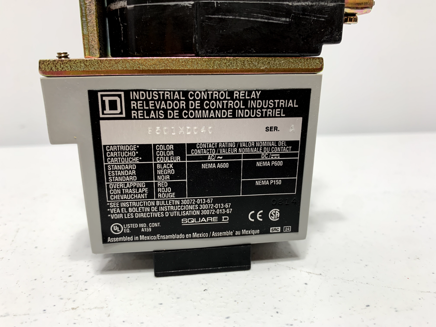 Square D 8501XDO40V53 DC Control Relay 24VDC