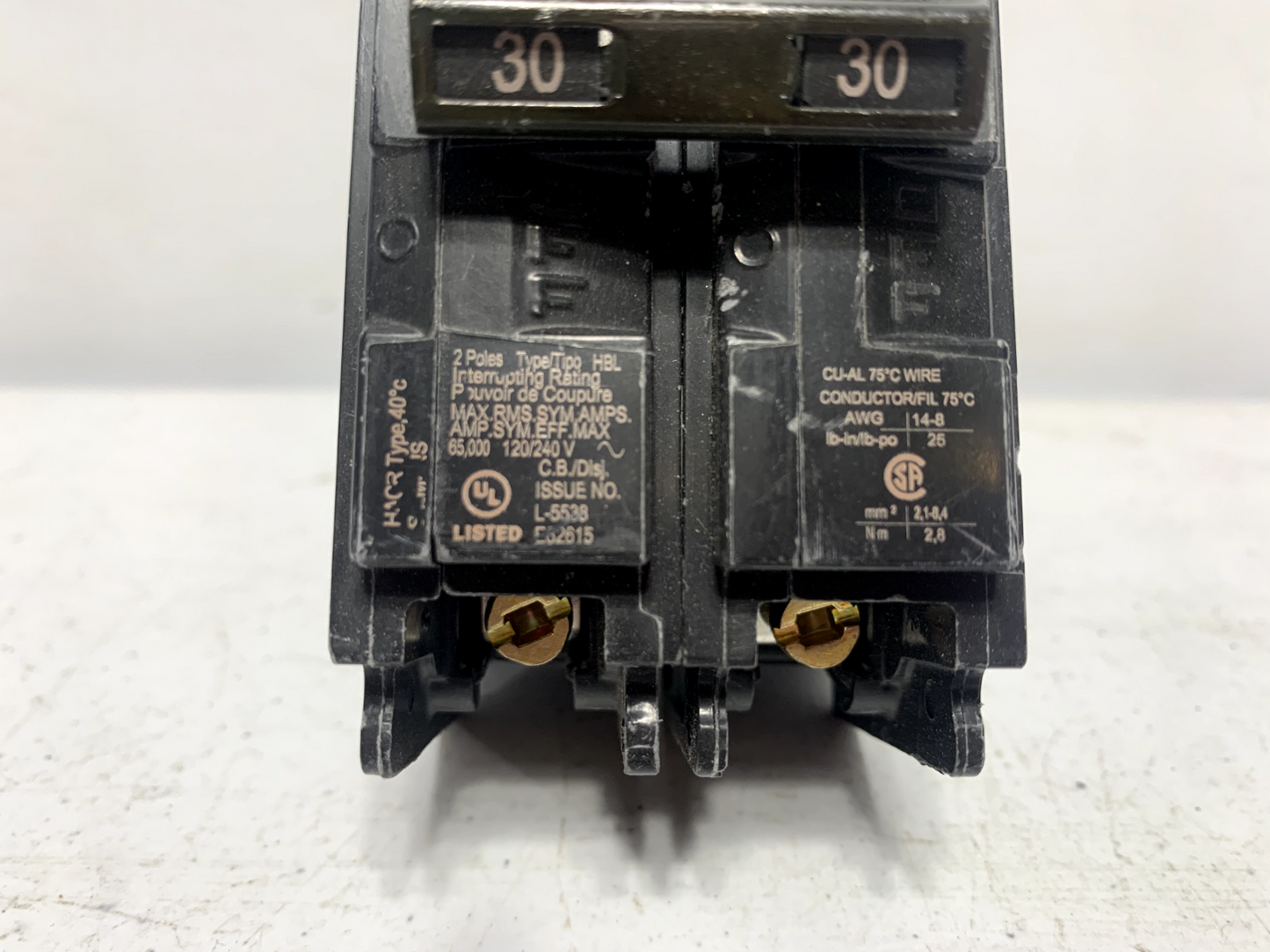 Siemens B230HH Bolt-On Circuit Breaker 2 Pole 30 Amp 120/240V 65kA Type HBL