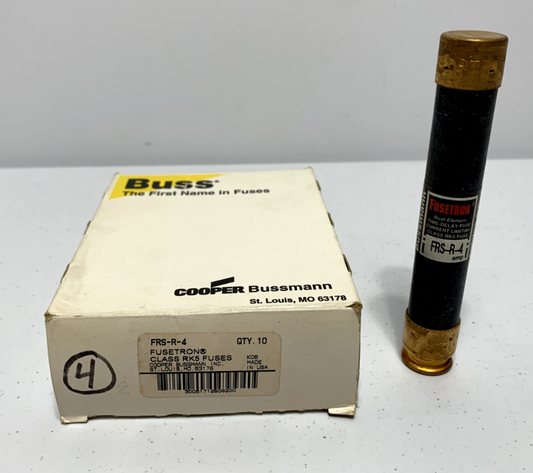 Cooper Bussmann FRS-R-4 Fusetron Dual Element Fuse Class RK5 600V (lot of 4)