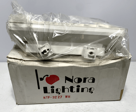 Nora Lighting NTF-3227 White Fluorescent 14-1/4 in. Track Head with Chrome Louve - Chase Surplus