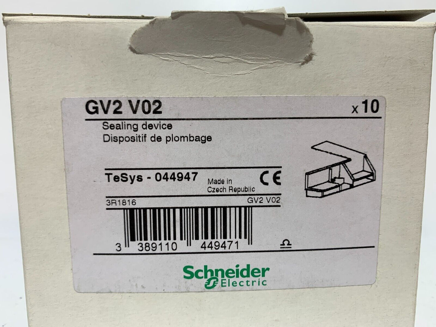 Schneider Electric GV2V02 Sealing Device (Pk of 10) - Chase Surplus