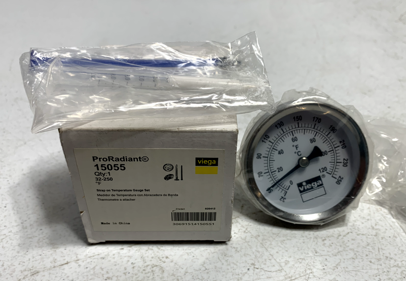 Viega 15055 ProRadiant Strap on Temperature Gauge Set 2-1/2"