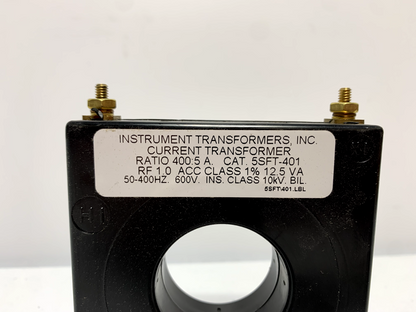 Instrument Transformer 5SFT-401 Transformer Ratio 400:5A 600V (lot of 3)