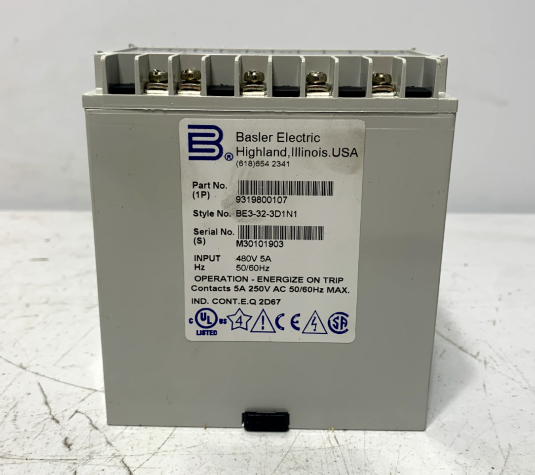 Basler Electric BE3-32-3D1N1 Reverse Power Relay 480V 5A