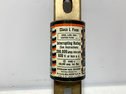 Cooper Bussmann KRP-C 1000 Low-Peak Time-Delay Fuse 1,000 Amp Class L 600V