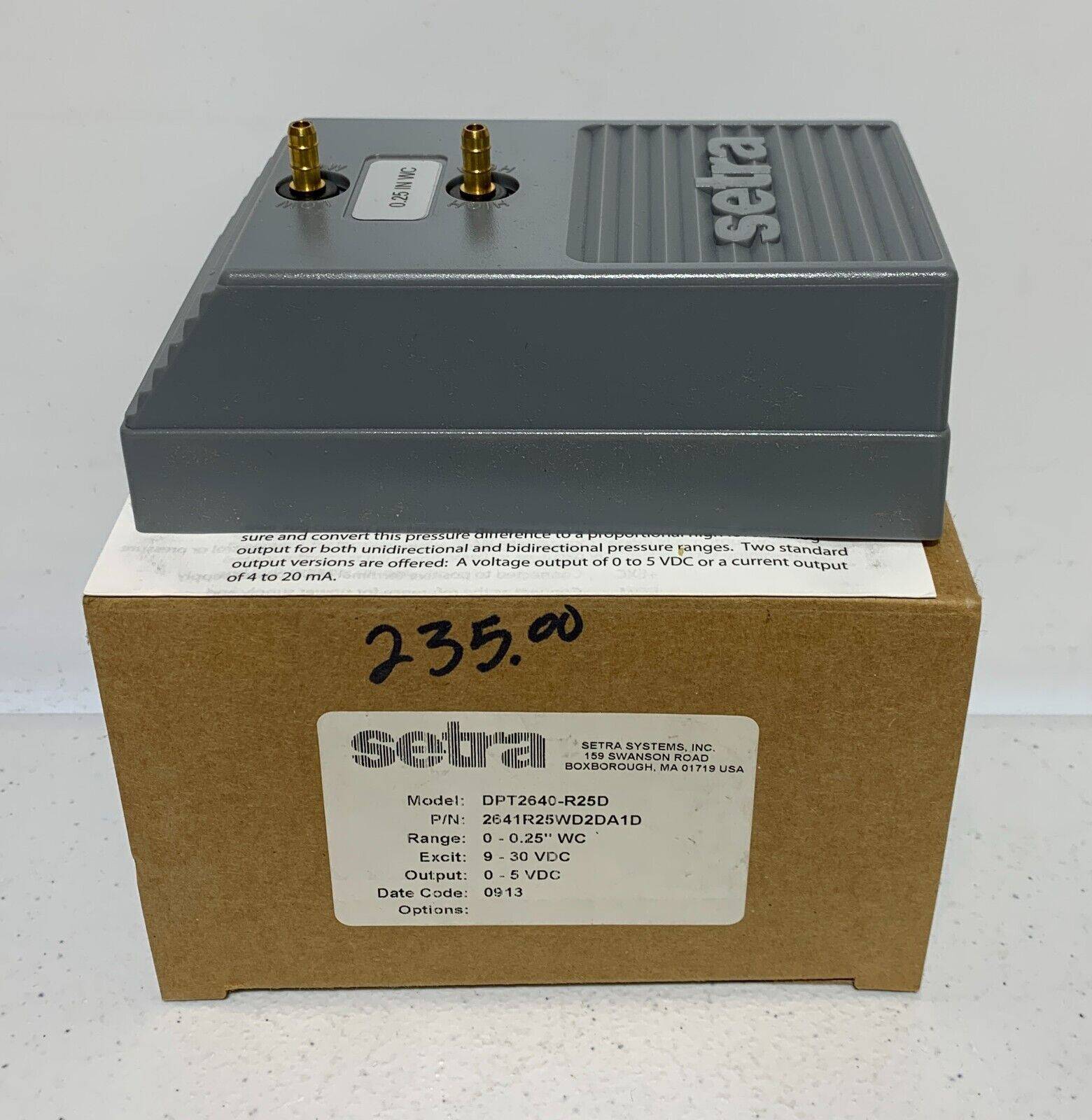 SETRA DPT2640-R25D Johnson Controls Pressure Transducer - Chase Surplus