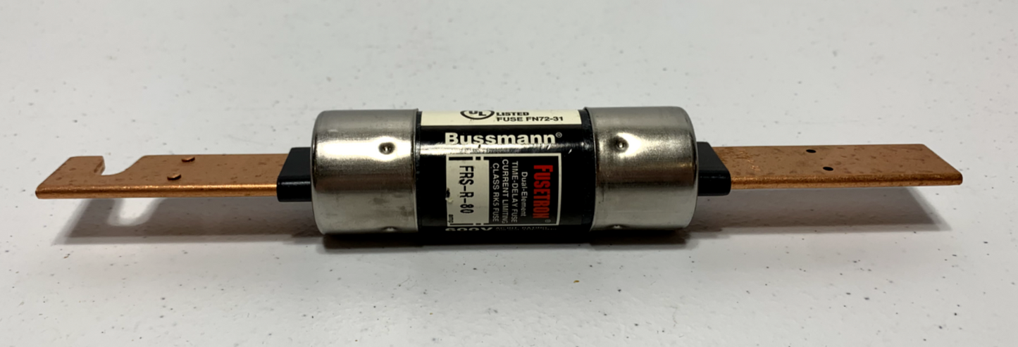 Cooper Bussmann FRS-R-8 600V 80A Fusetron Time-Delay Current Limiting RK5 Fuse