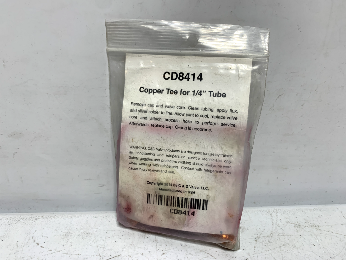 C&D Valve CD8414 C&D Copper Access Tee Valve 1/4" (pk of 2)