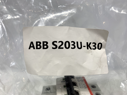 ABB S203U-K30 Circuit Breaker 3 Pole 240V 50/60HZ 30A