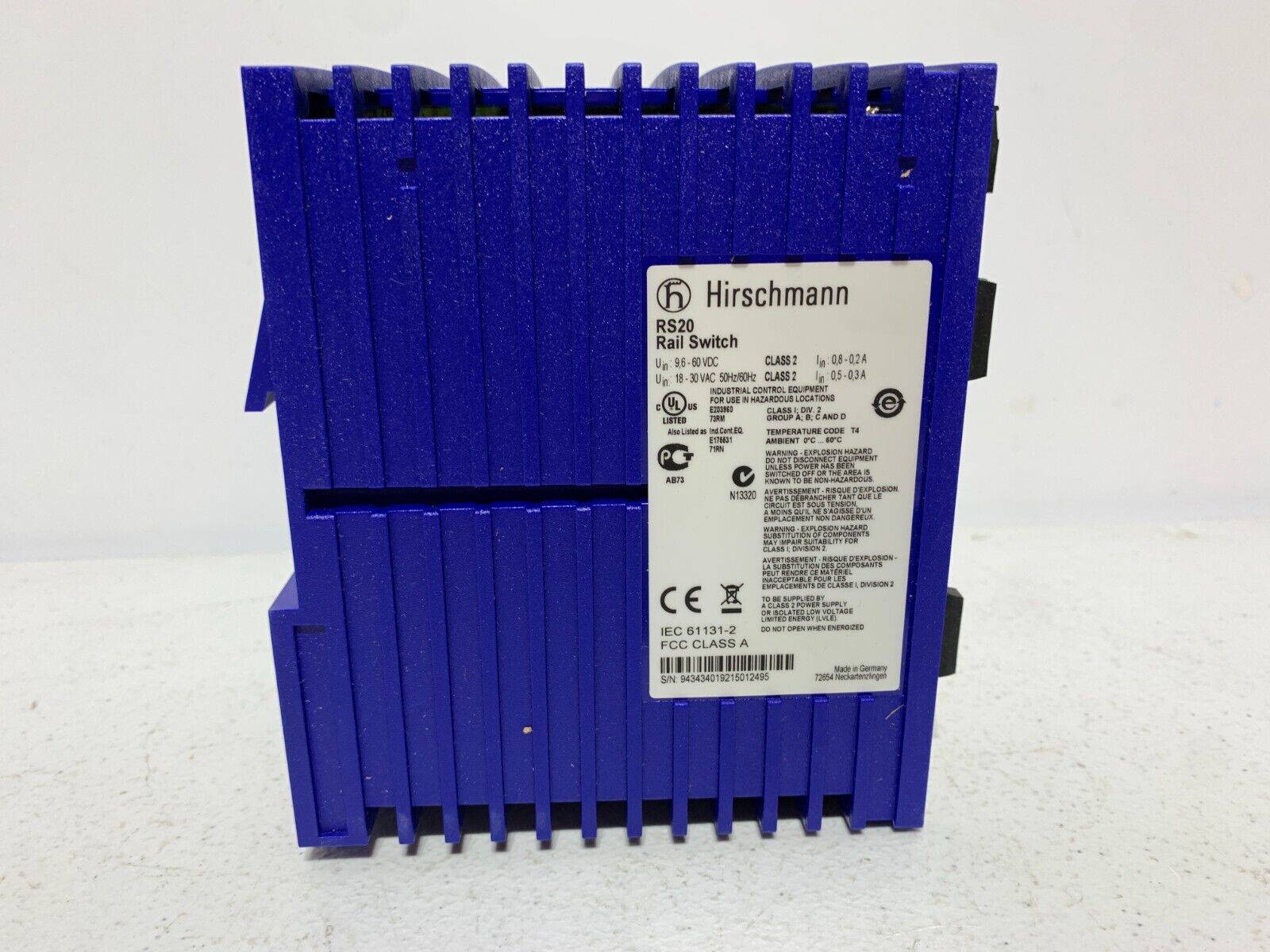 Hirschmann RS20-0800S2S2SDAE Rail Switch - Chase Surplus