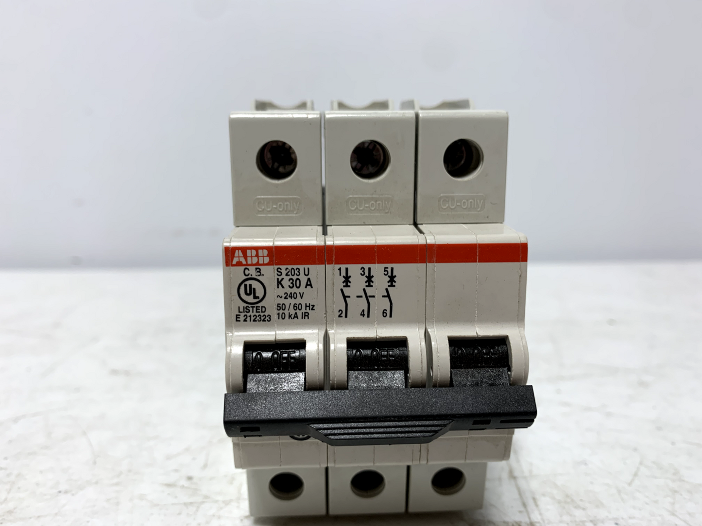 ABB S203U-K30 Circuit Breaker 3 Pole 240V 50/60HZ 30A