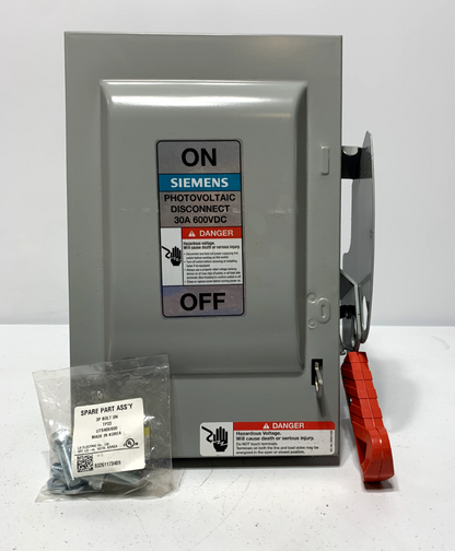 Siemens HNF361PV Nonfusible Solar Safety Disconnect Switch 600VDC 3P 30A