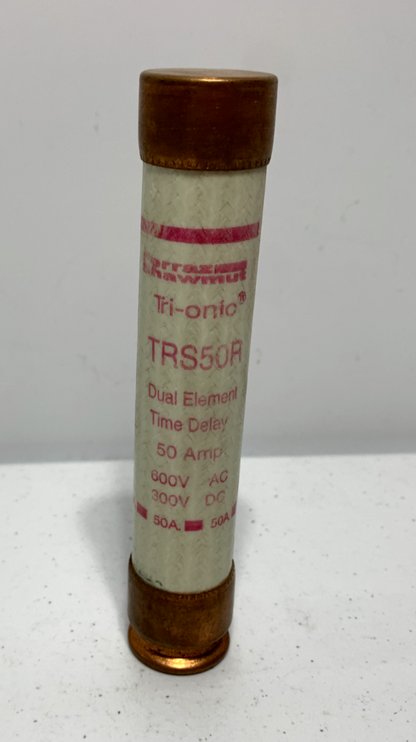 Ferraz Shawmut TRS50R Tri-Onic Dual Element Time Delay Fuses 600VAC 50 Amp