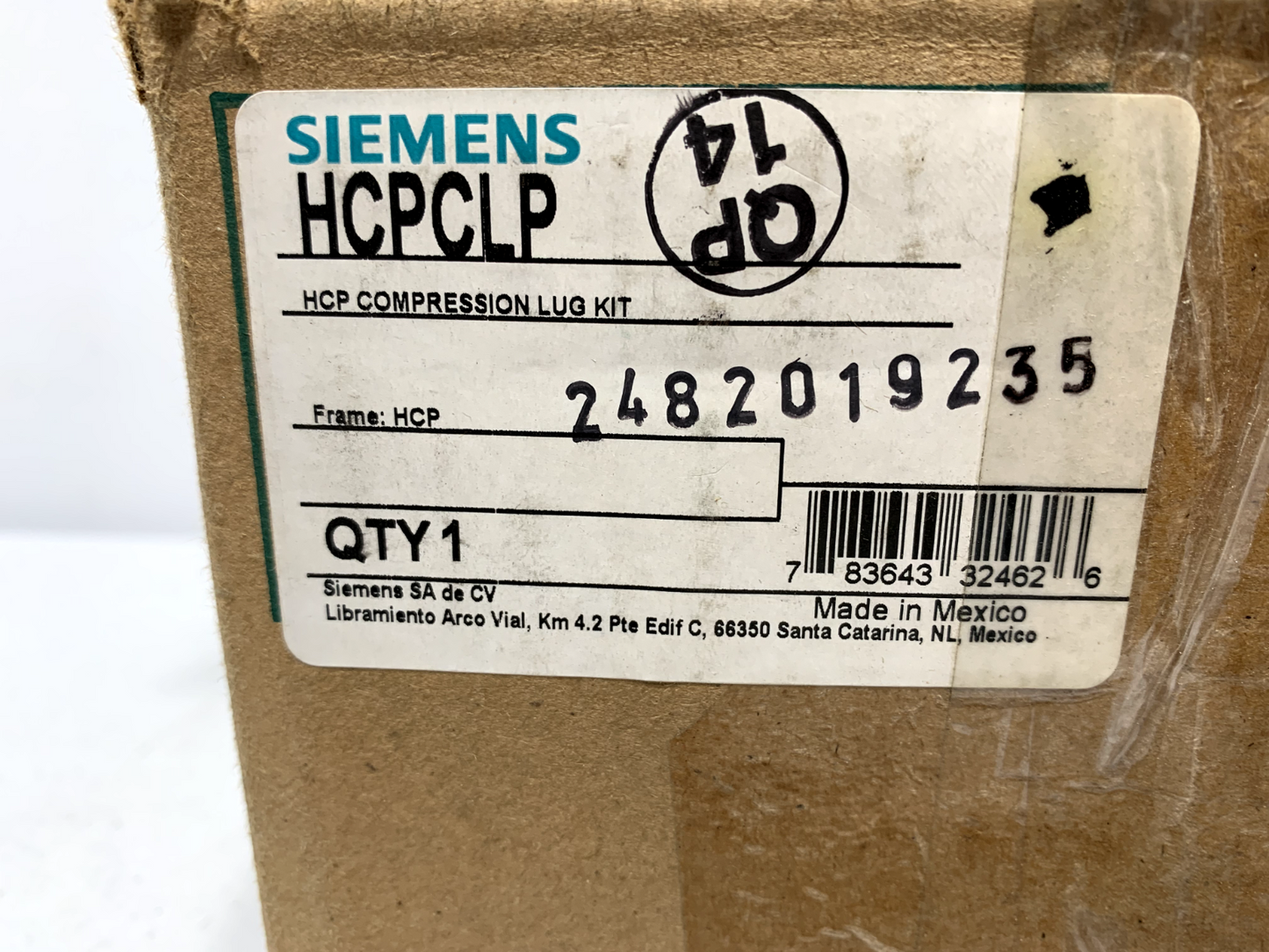 Siemens HCPCLP Compression Lug Adaptor Kit 400-1200 Amp for HCP Switches