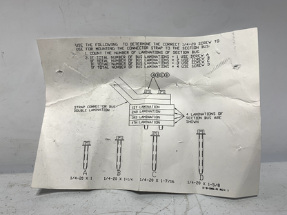 Siemens MG1D Panel Mounting Kit 600 VAC 800 Amp 3-Phase 200 kA Single Mount