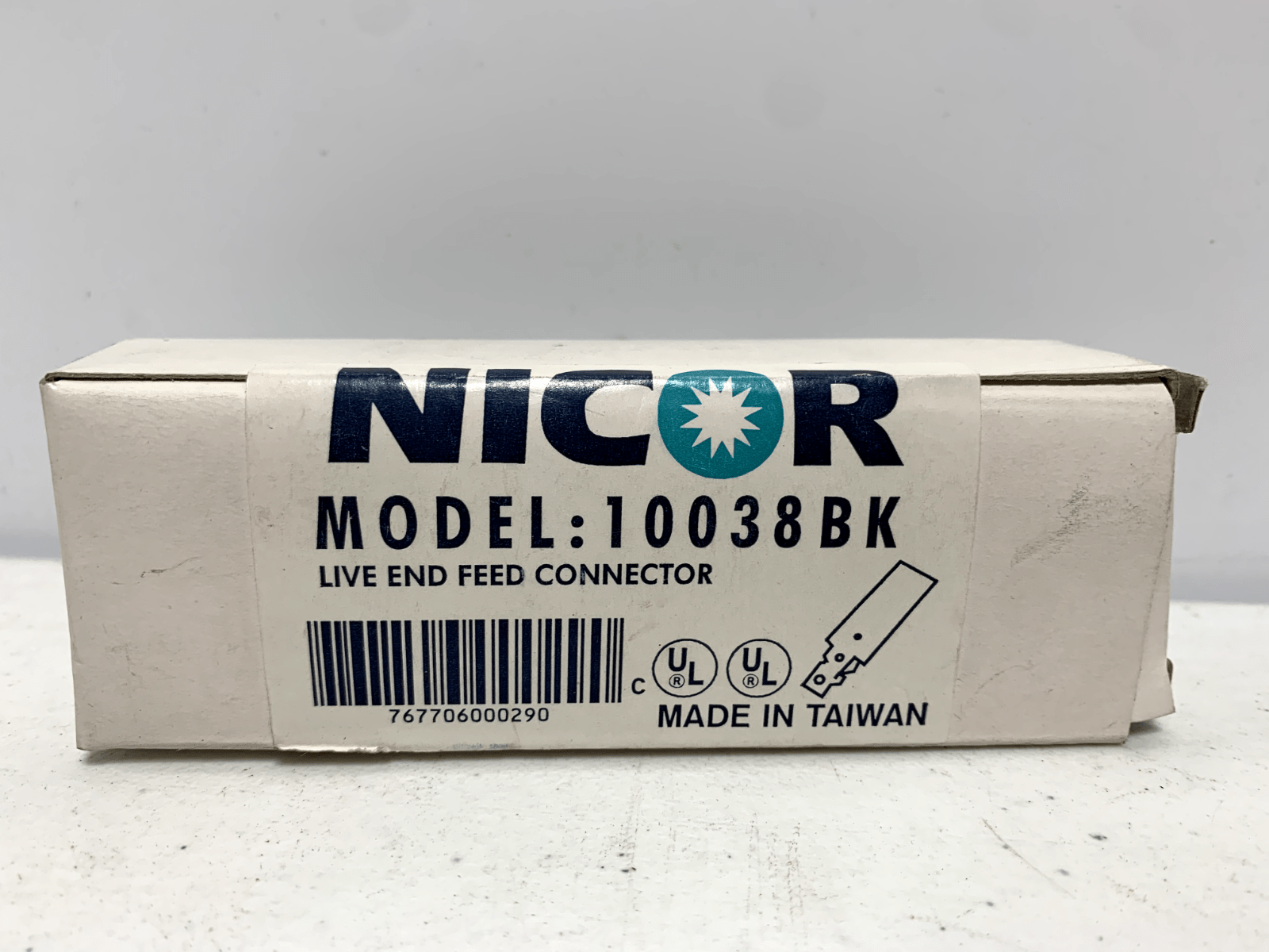 NICOR 10038BK Live End Feed Connector - Chase Surplus