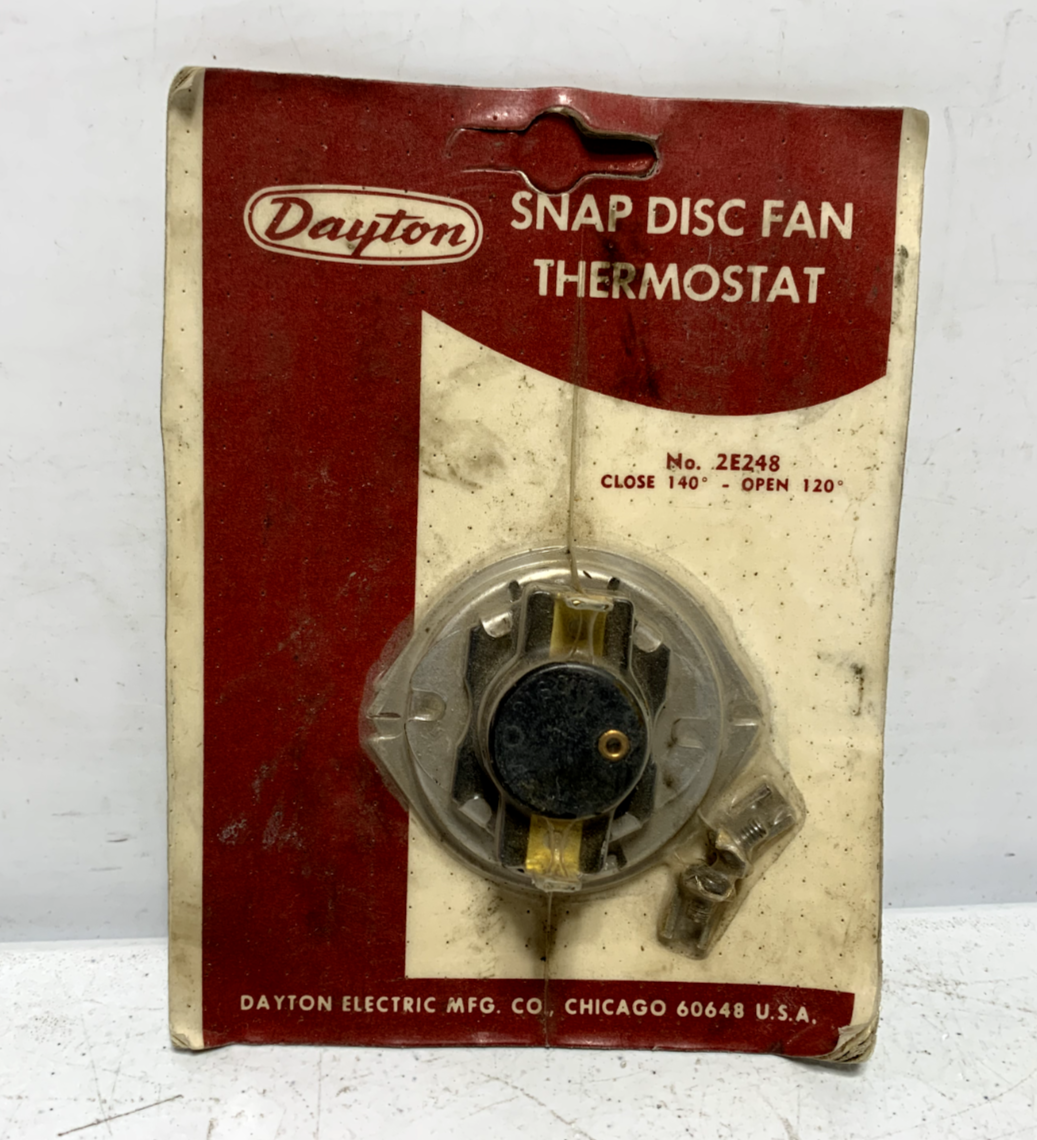 Dayton 2E248 Snap Disc Fan Thermostat