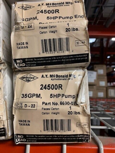 AY McDonald 24500R Submersible Pump End Only 35 GPM 5 HP