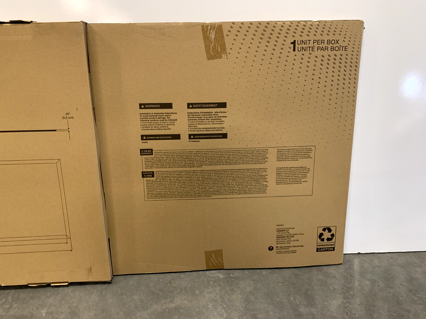 Sylvania 61592-0 LED Troffer Light 2x4 Edge Lit Panel 4000K Dimmable (lot of 2)