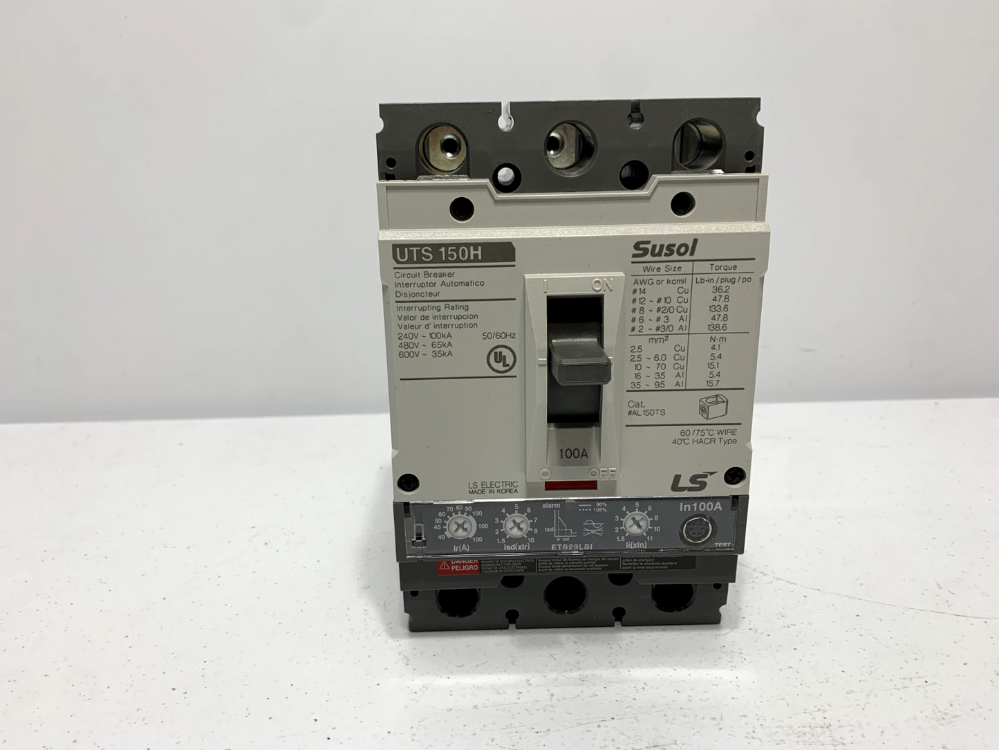 LS Electric UTS150H Circuit Breaker 65kA 3 Pole 150A Susol