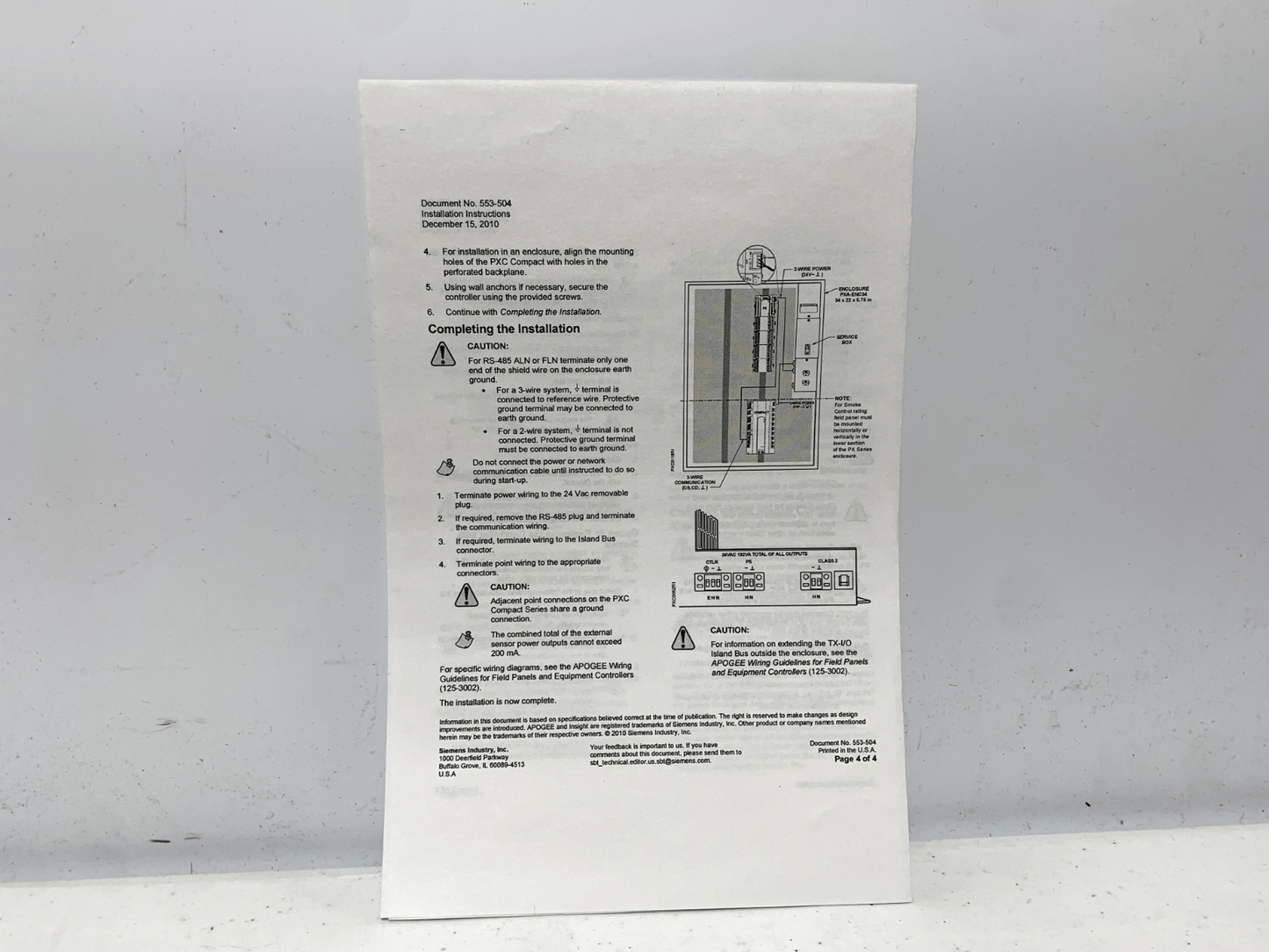 Siemens PXC36-E.A Automation Station 24VAC 36 point for BACnet Networks - Chase Surplus