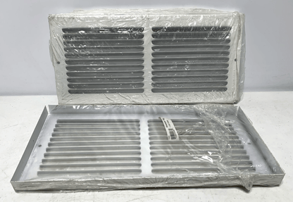 Shoemaker 1150-14x6 Baseboard Return Air Grille Soft White 14" x 6" (lot of 2) - Chase Surplus