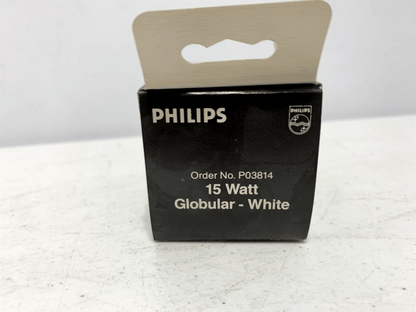 Philips 15G161/2C/W Decor Globe Light Bulb White 15W P03814 (lot of 6) - Chase Surplus