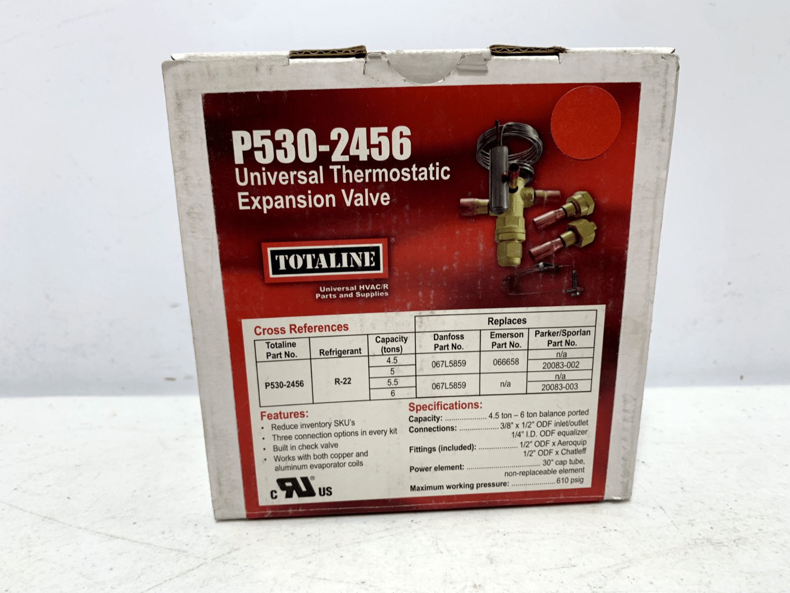 Totaline P530-2456 Universal Thermostatic Expansion Valve - Chase Surplus