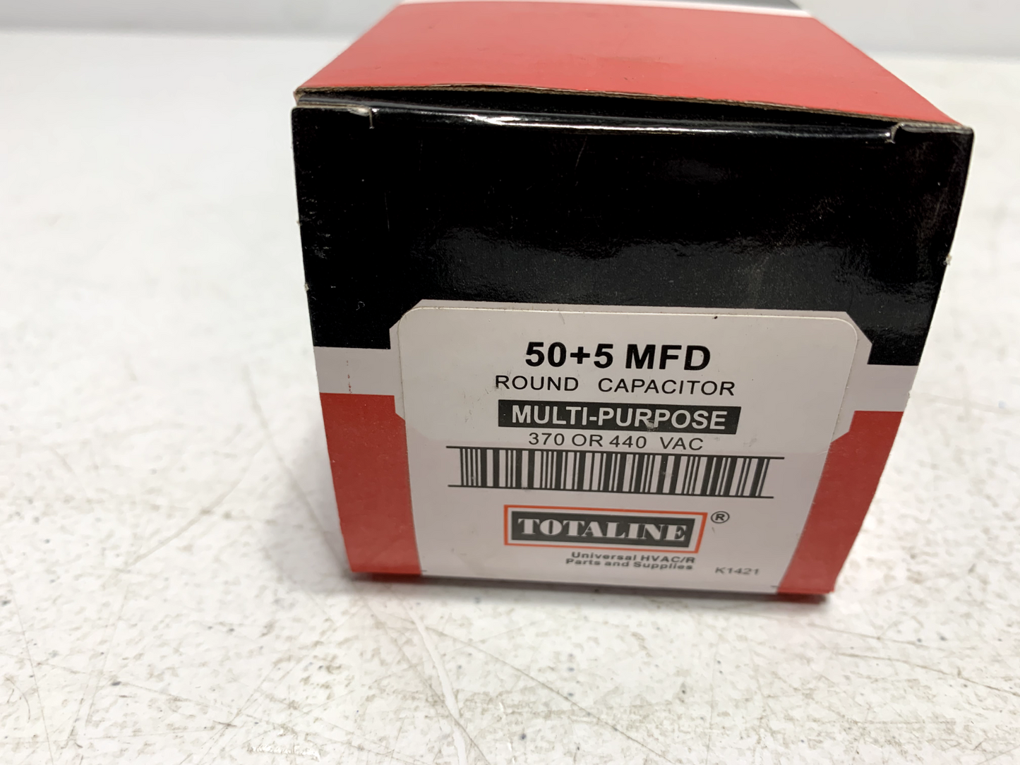 Carrier P291-5054RS Motor Run Capacitor 50+5 uF MFD 440/370V Round