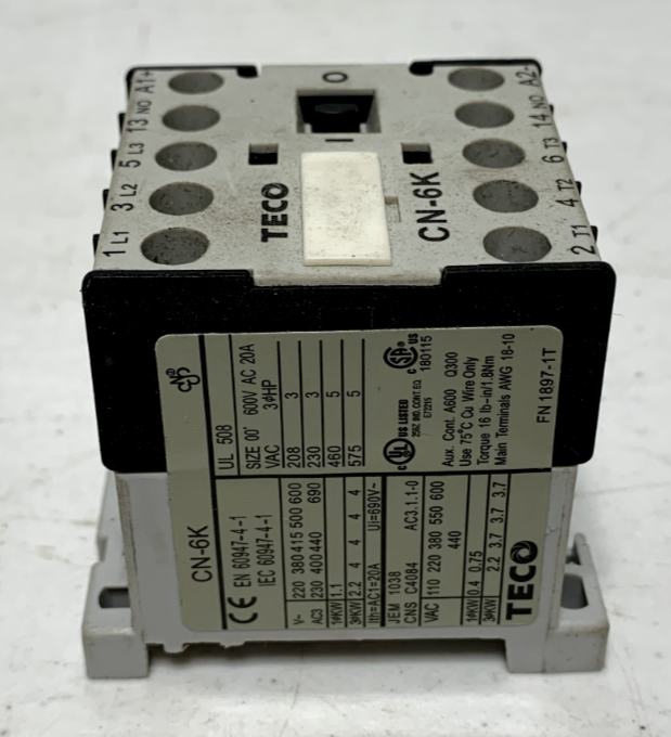 Teco CN-6K DC24V Contactor - Chase Surplus