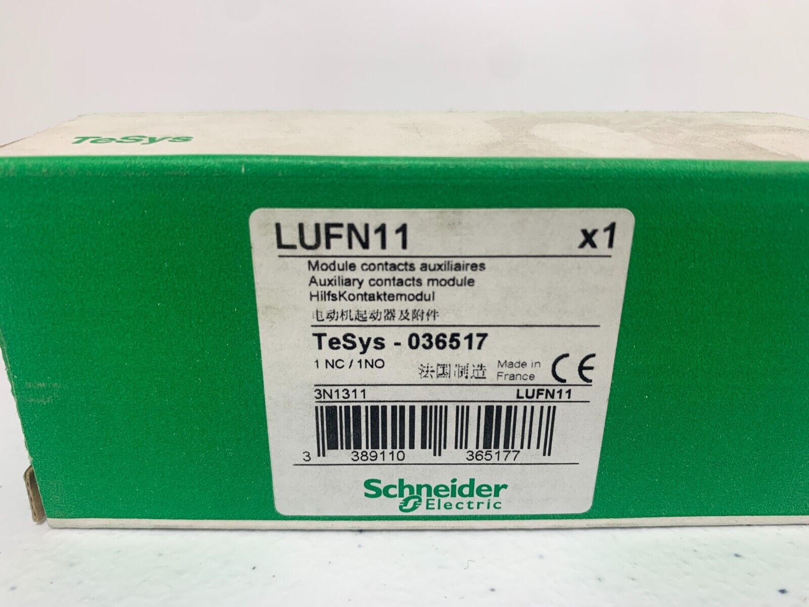 SCHNEIDER ELECTRIC LUFN11 Auxiliary Contacts Module - Chase Surplus