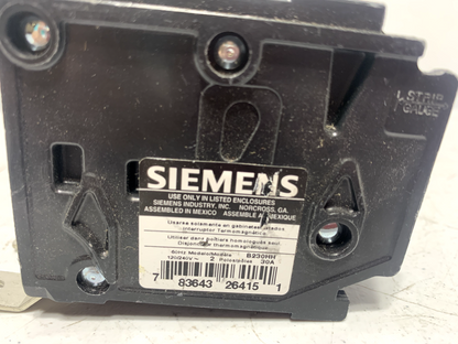 Siemens B230HH Bolt-On Circuit Breaker 2 Pole 30 Amp 120/240V 65kA Type HBL