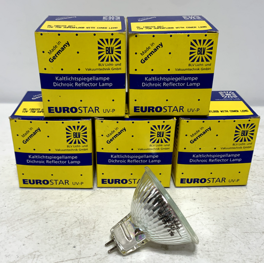 BLV 188159 EuroStar Dichroic Superflood Bulb 60° 75W 12V GU5 UV-P (lot of 5) - Chase Surplus