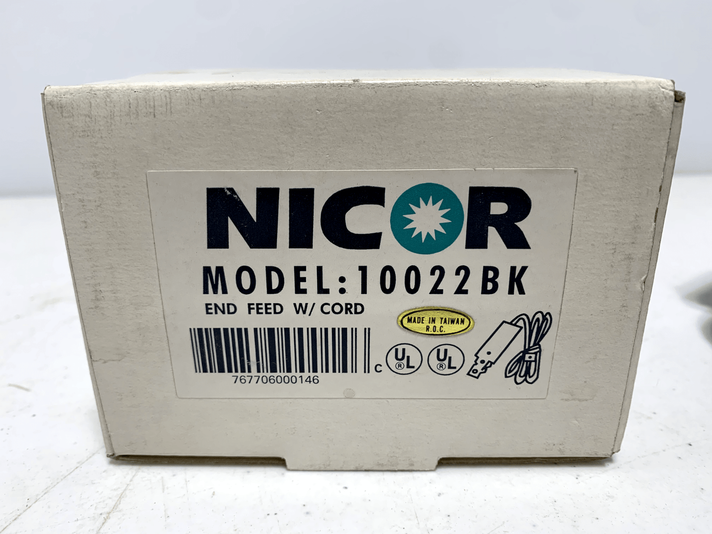 NICOR 10022BK END FEED WITH CORD - Chase Surplus