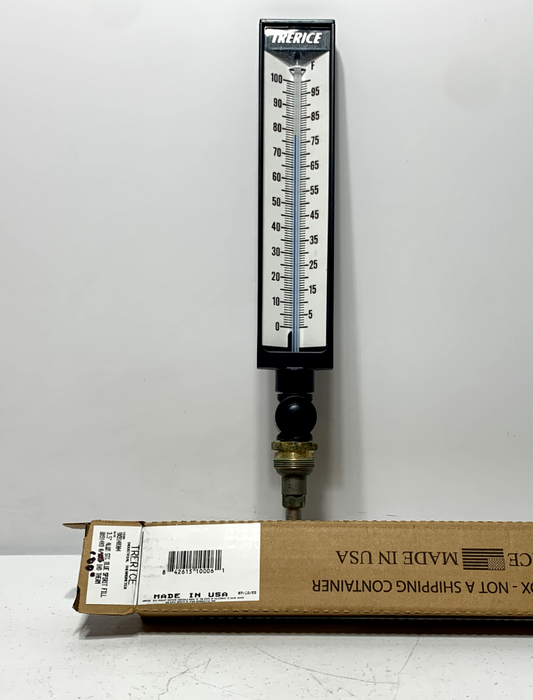 Trerice Adjustable Angle Industrial Thermometer 3.5" Stem 9.0" Scale BX9140304