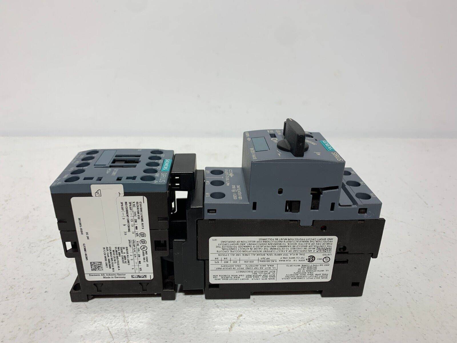 Siemens 3RA21101AA151BB4 SELF PROTECTED COMBINATION STARTER 1.6Amp 24V - Chase Surplus