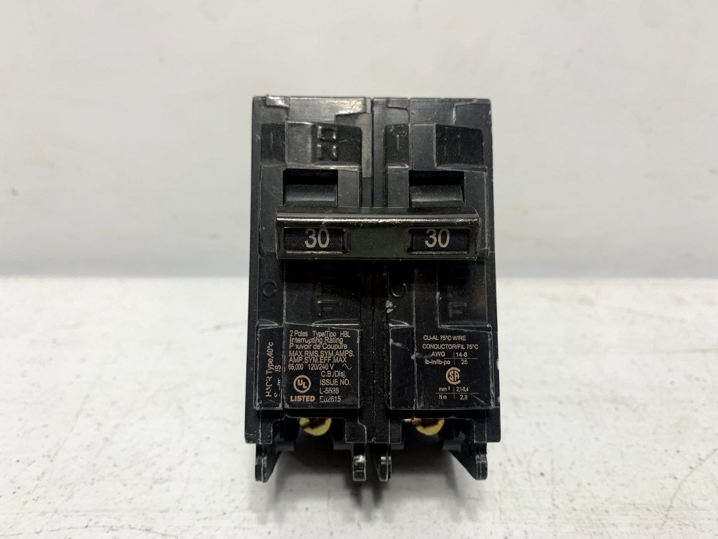 Siemens B230HH Bolt-On Circuit Breaker 2 Pole 30 Amp 120/240V 65kA Type HBL